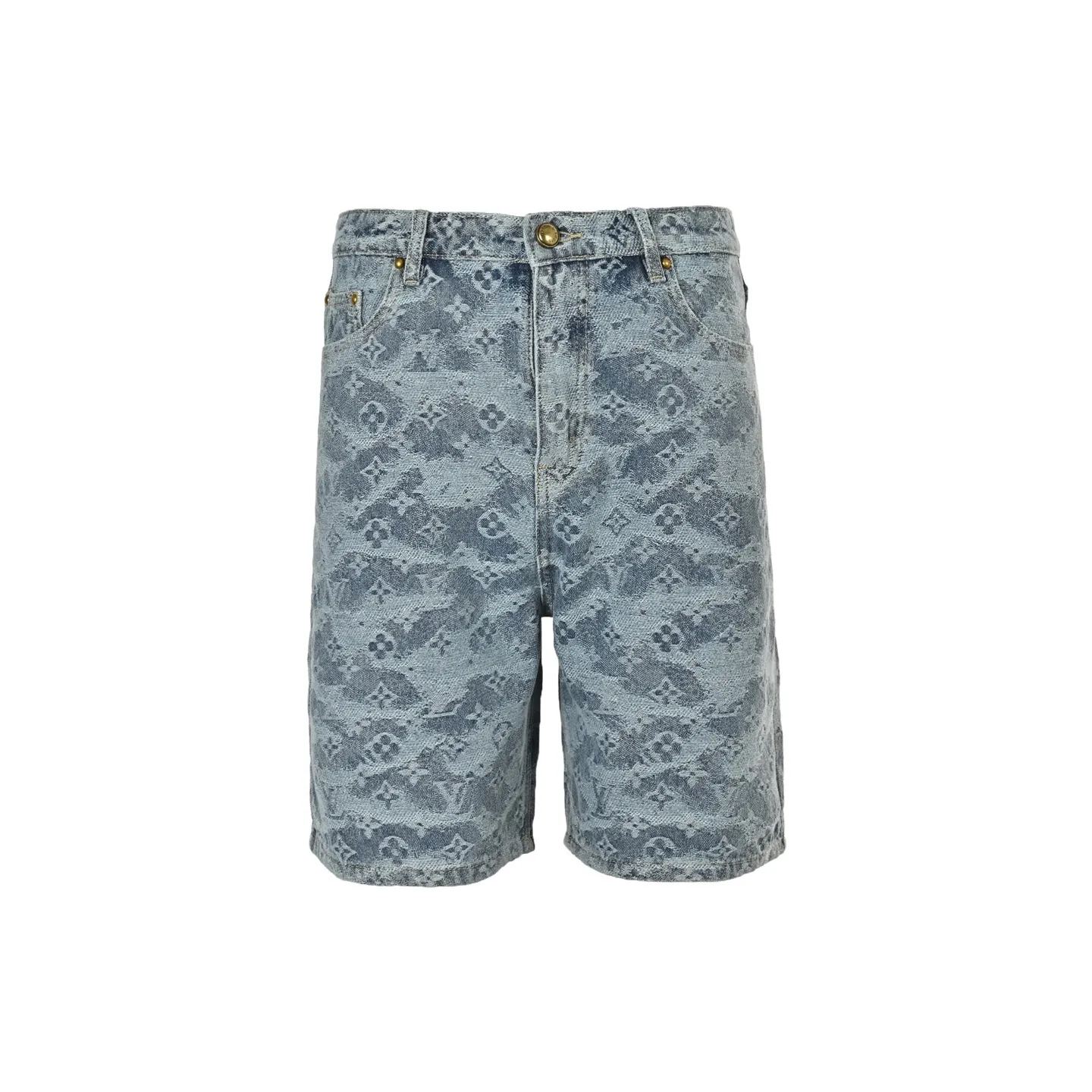 Louis Vuitton/Louis Vuitton cloud old flower jacquard suit denim shorts